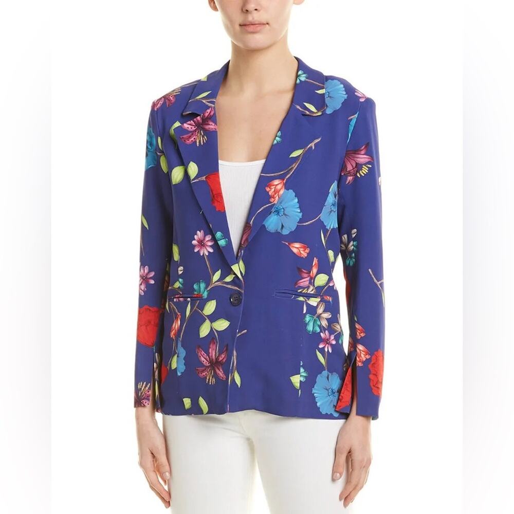 NEW Parker Women's Ginger Long Sleeve Fitted Colorful Floral Blazer Size M